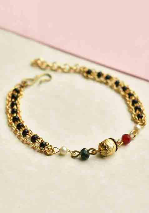 Black Beads Mangalsutra Bracelet