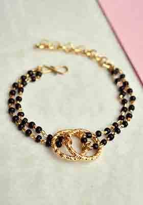 Black Love Knot Mangalsutra Bracelet