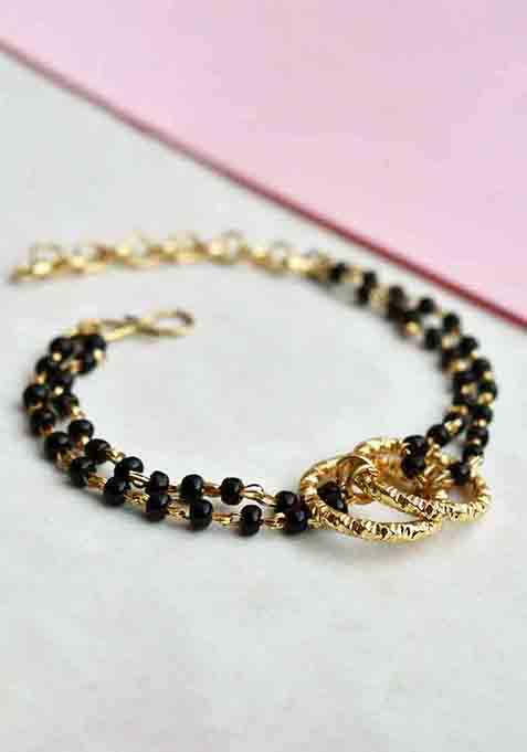 Black Love Knot Mangalsutra Bracelet