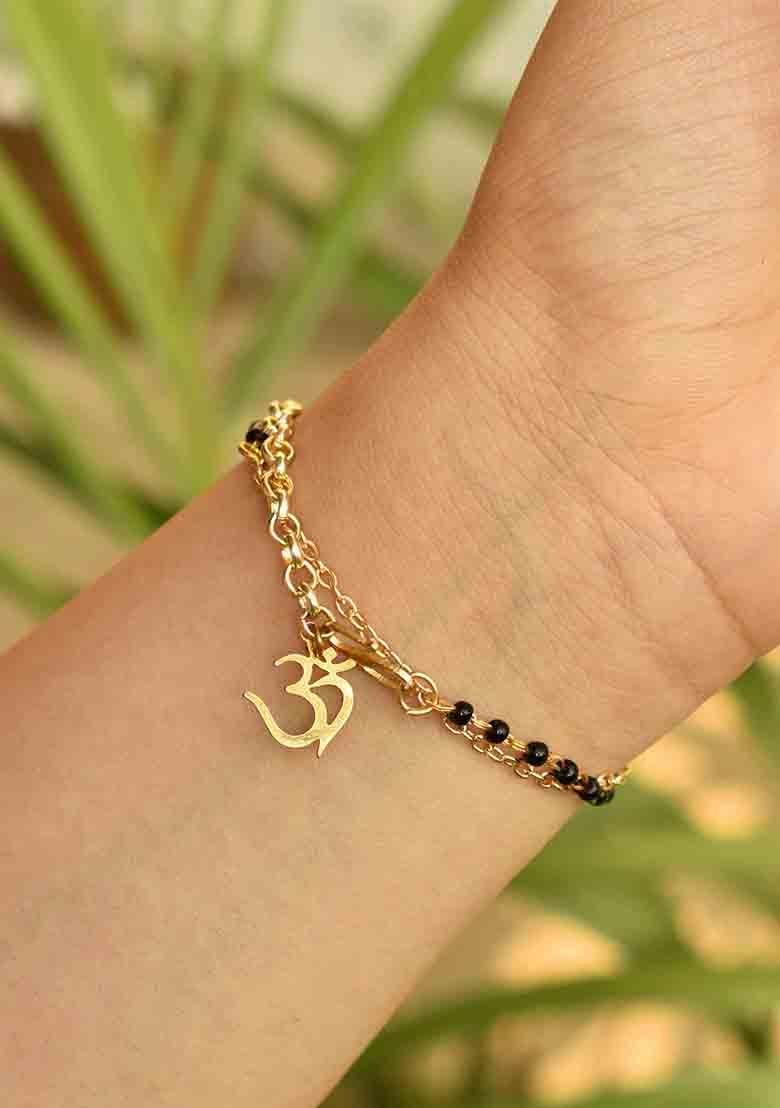 Black Twirl Mangalsutra Bracelet