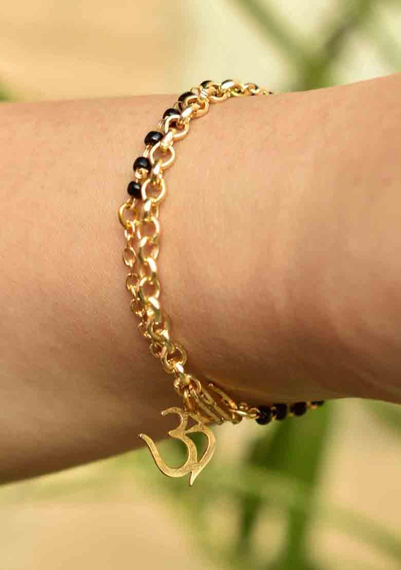 Black Twirl Mangalsutra Bracelet