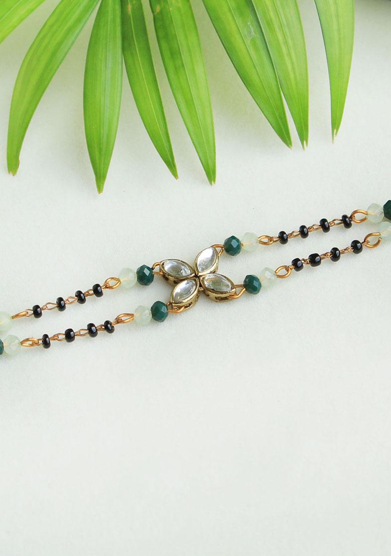 Kundan Bling Mangal Sutra Bracelet
