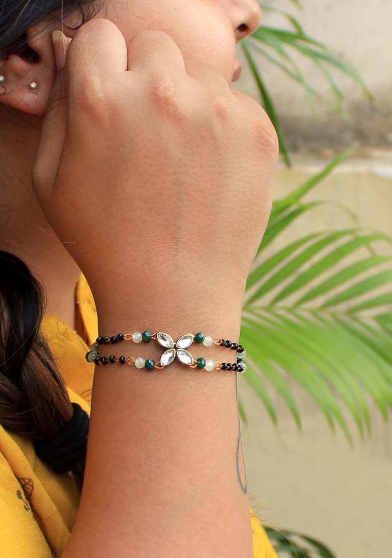 Kundan Bling Mangal Sutra Bracelet