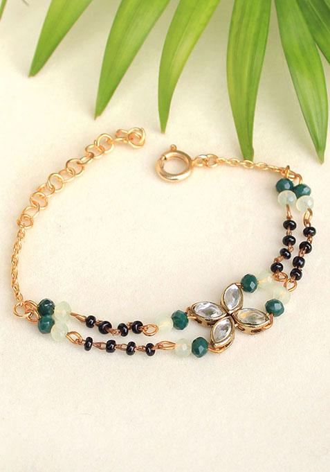 Kundan Bling Mangal Sutra Bracelet