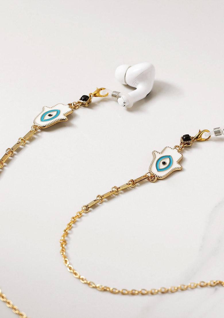 Hamsa Evil Eye Spectacles Or Air Pods Chain
