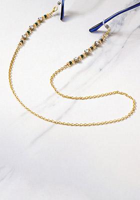 Kundan Accent Spectacles Or Air Pods Chain