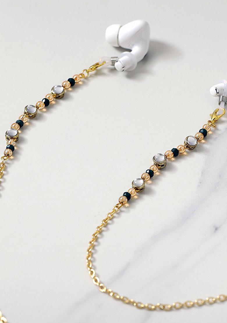 Kundan Accent Spectacles Or Air Pods Chain