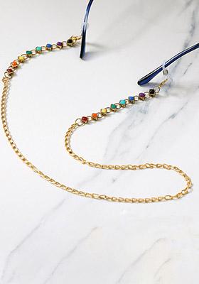 Multicolor Rainbow Spectacles Or Air Pods Chain