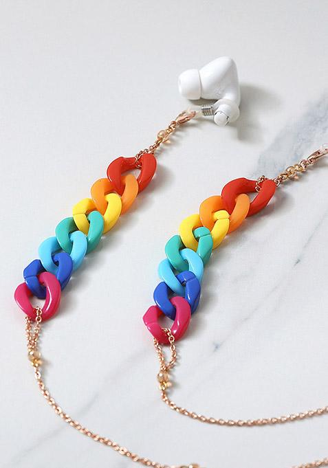 Crayon Multi Color Spectacles Or Air Pods Chain