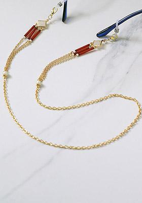 Red Glass Tube Spectacles Or Air Pods Chain