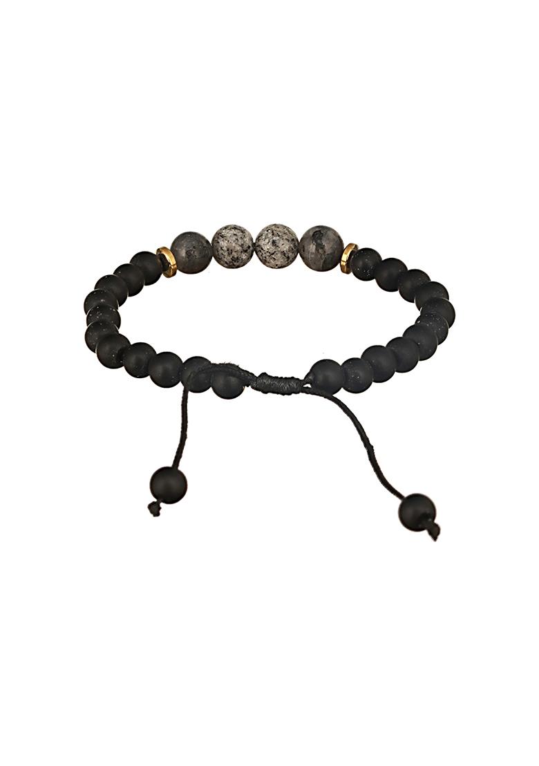 Multi Men Set Of 4 Brass Beaded Wraparound Bracelet