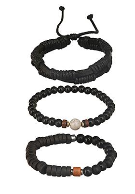 Multi Men Set Of 3 Brass Bracelet