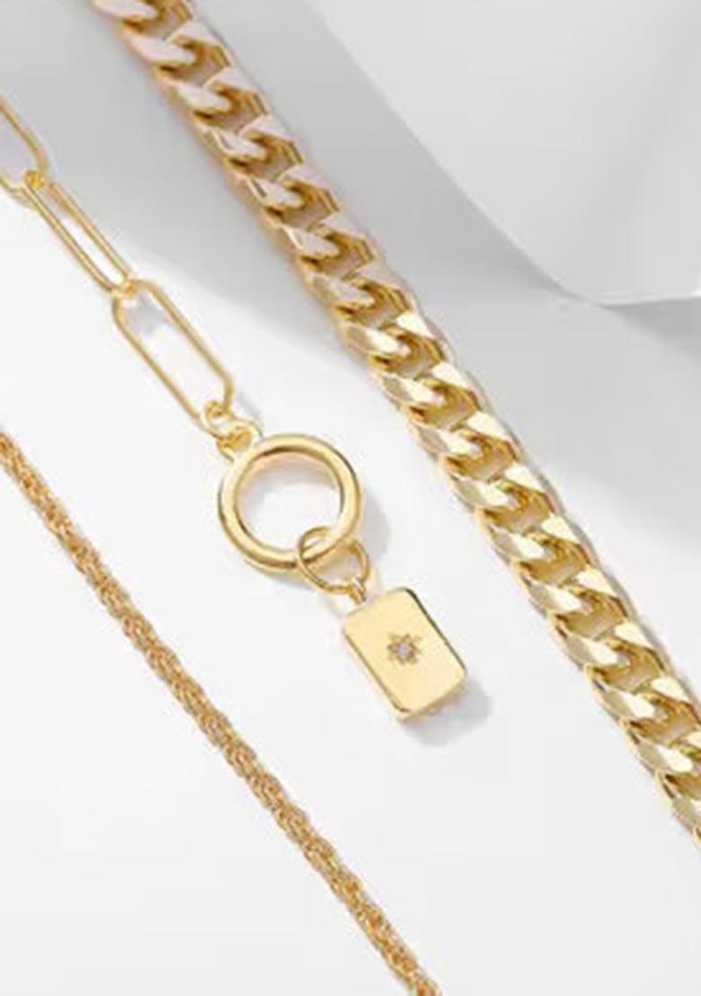 Elegant Golden 3 Layer Bracelet For Women