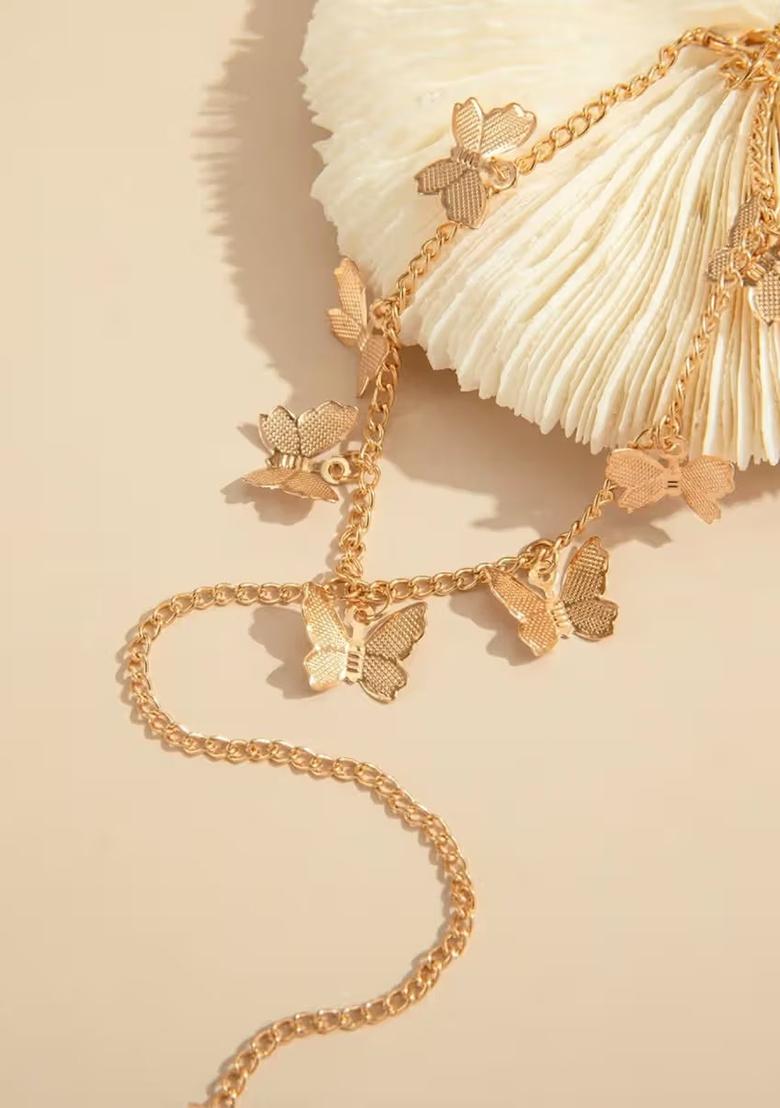 Golden Delicate Butterfly Style Bracelet For Women