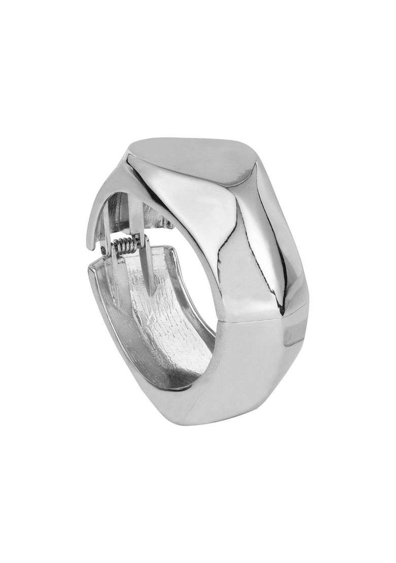 Rhodium Plated Kada Bracelet - Indya
