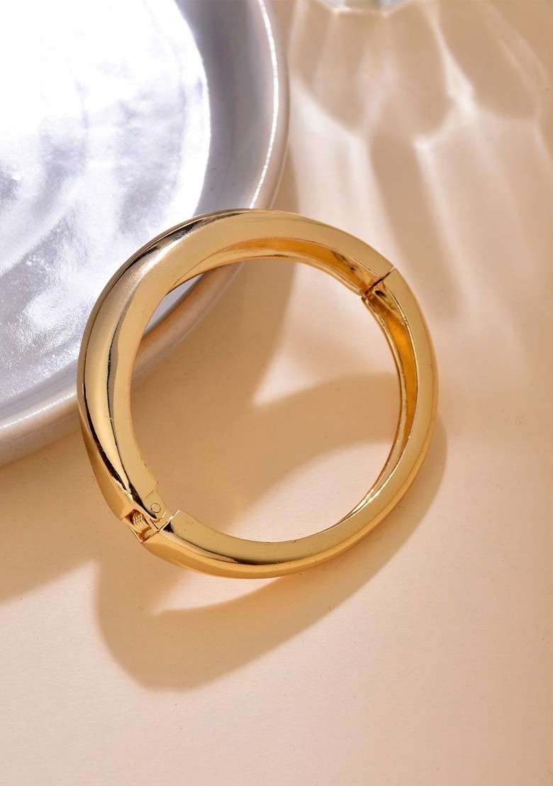 Gold Plated Kada Bracelet - Indya