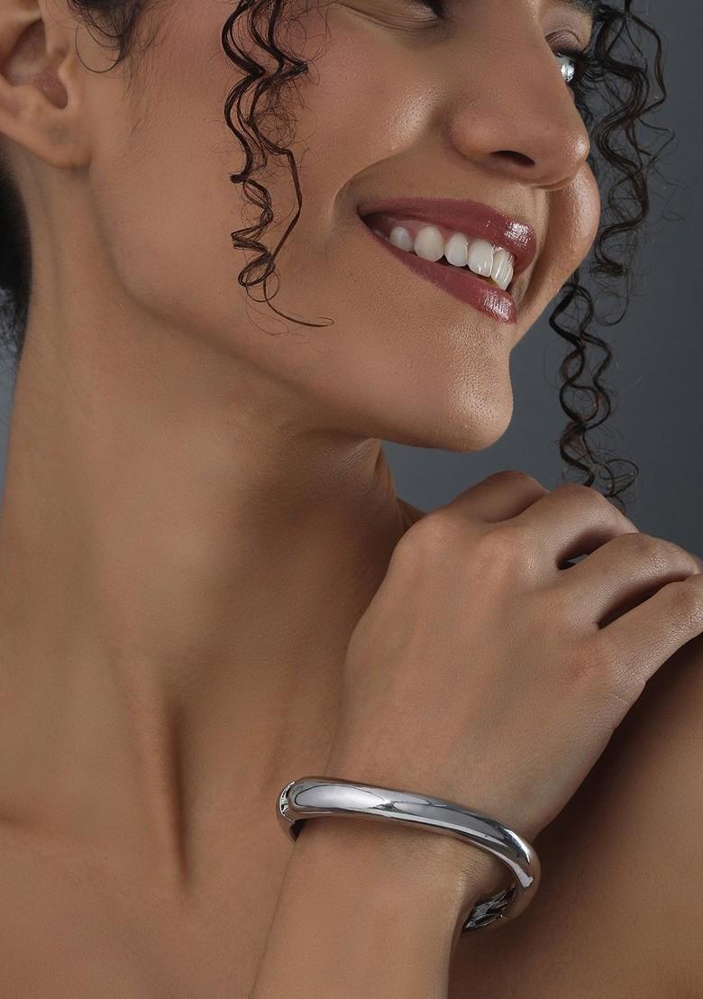 Rhodium Plated Kada Bracelet