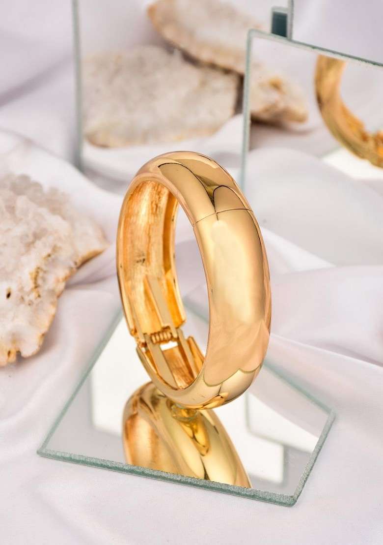 Gold Plated Kada Bracelet - Indya