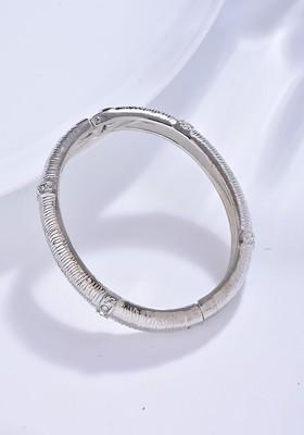 Rhodium Plated Kada Bracelet