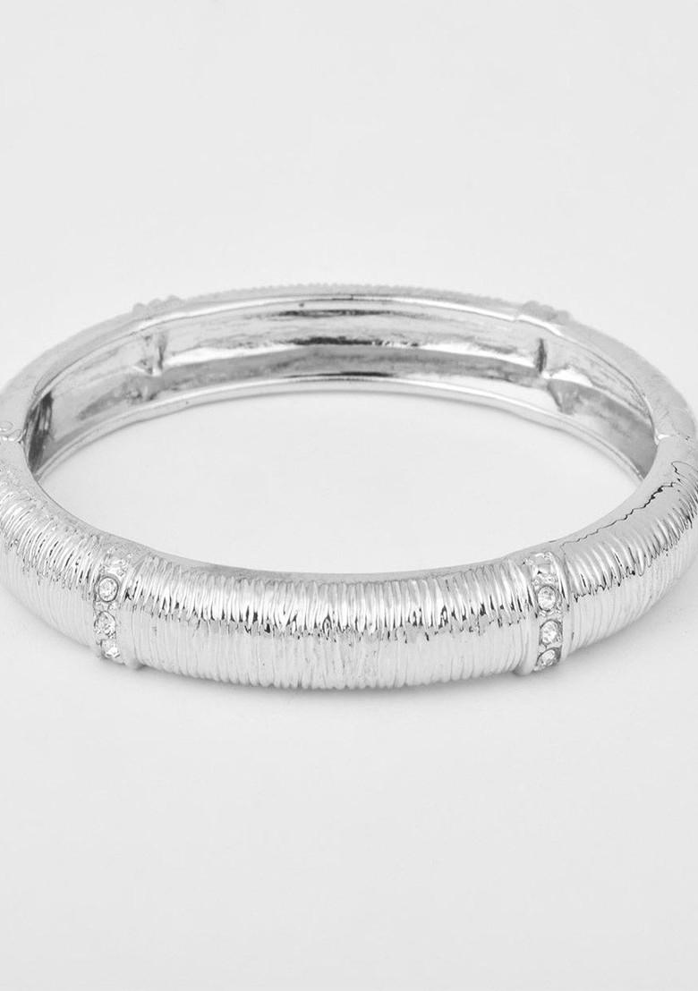 Rhodium Plated Kada Bracelet