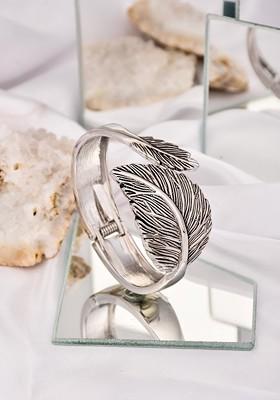 Silver Plated Leaf Adjustable Bracelet