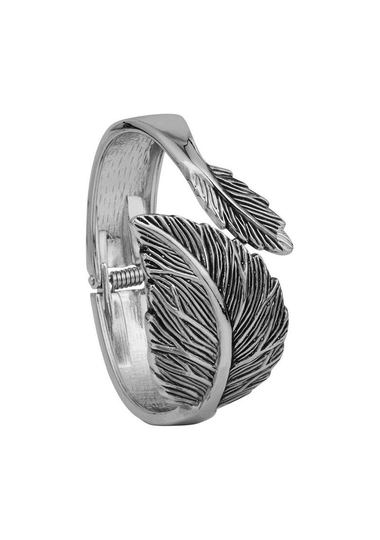 Silver Plated Leaf Adjustable Bracelet