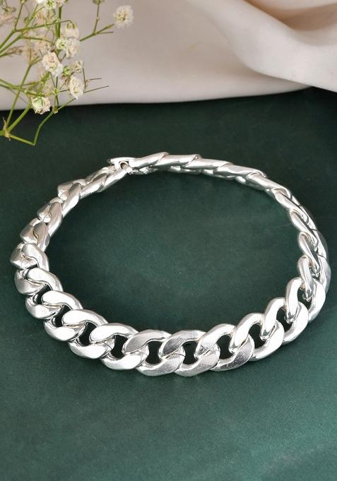 Stylish Silver Plated Chain Bracelet