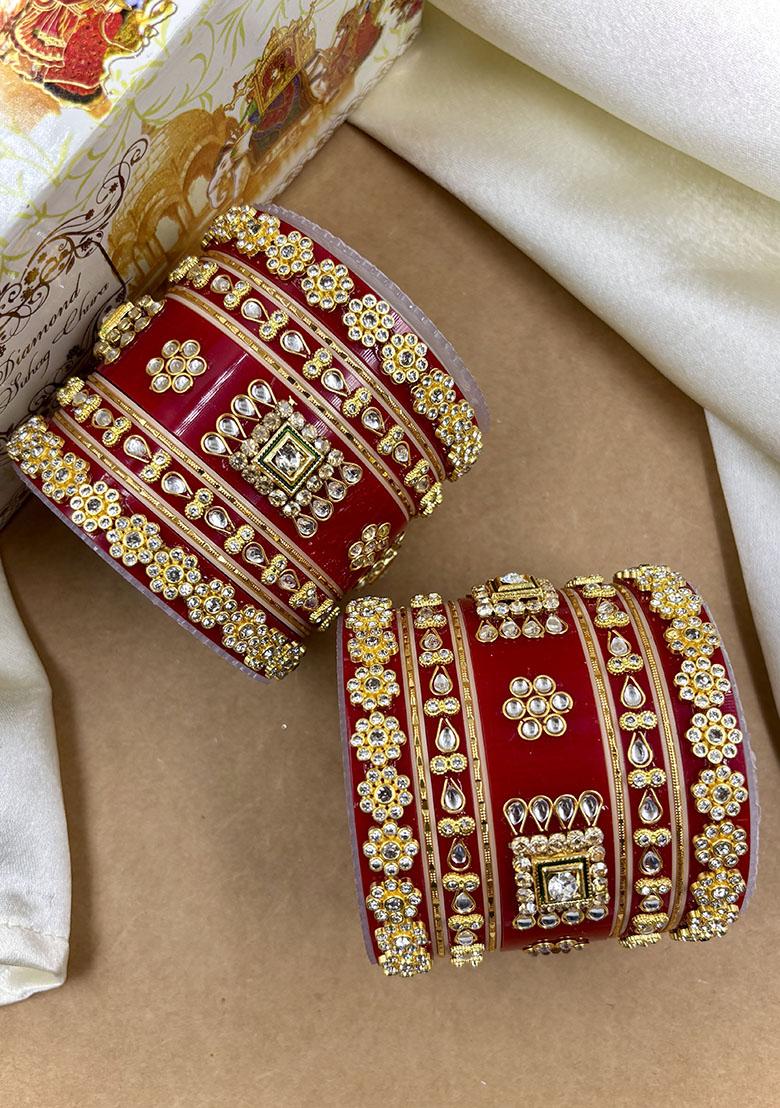 Red Plastic Traditional Wedding Chuda