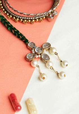 Kundan Amaze Lumba Rakhi With Roli Chawal