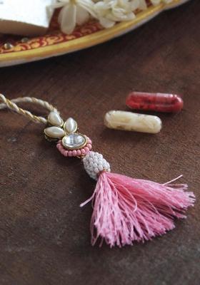 Blush Kundan Lumba With Roli Chawal