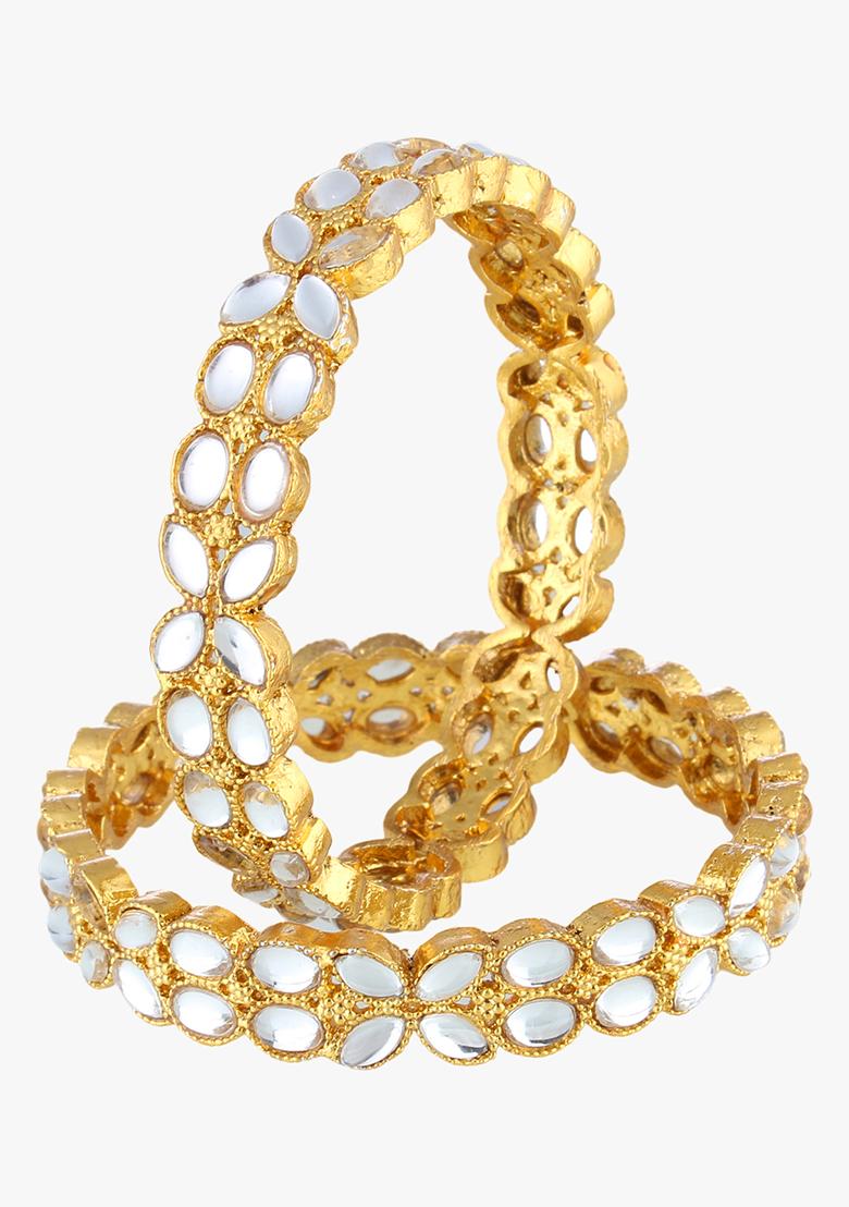 Set Of Two Gold Plated Bangles Becautiful Handcarfted Bangle