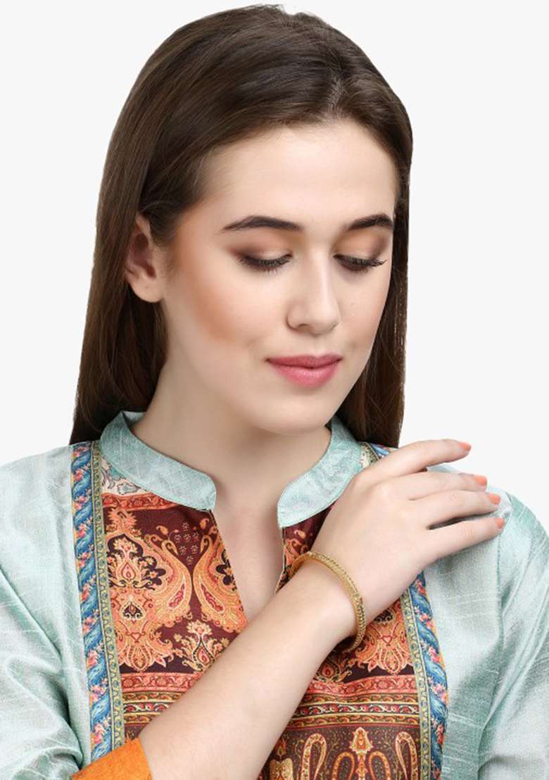 Set Of Four Gold Plated Bangles Becautiful Handcarfted Bangle - Indya