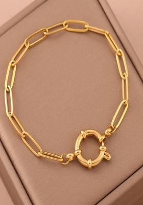 18K Gold Plated Waterproof Antitarnish Chain Link Bracelet