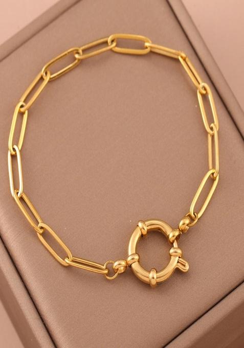 18K Gold Plated Waterproof Antitarnish Chain Link Bracelet