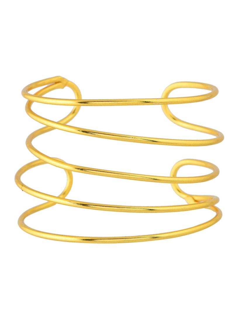 18K Gold Toned Elegant Anti Tarnish Multi Layer Bracelet