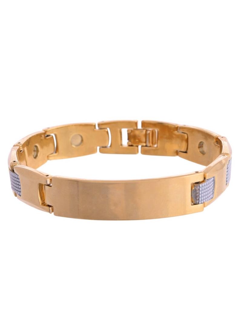 Mendual Toned Grid Bracelet