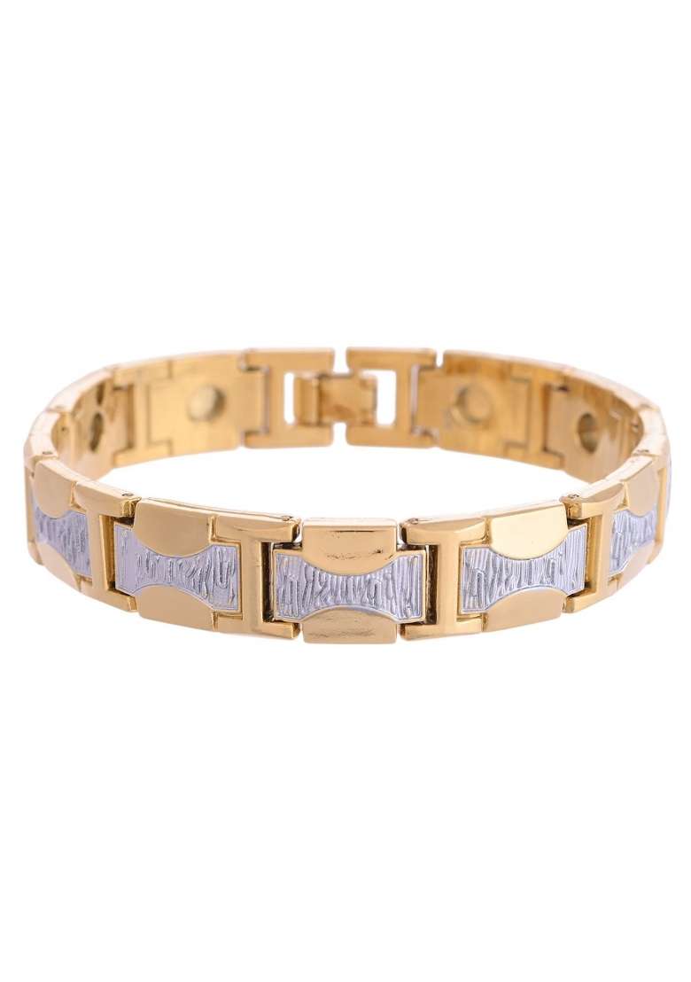 Double Toned Magnetic Bracelets For Men - Indya