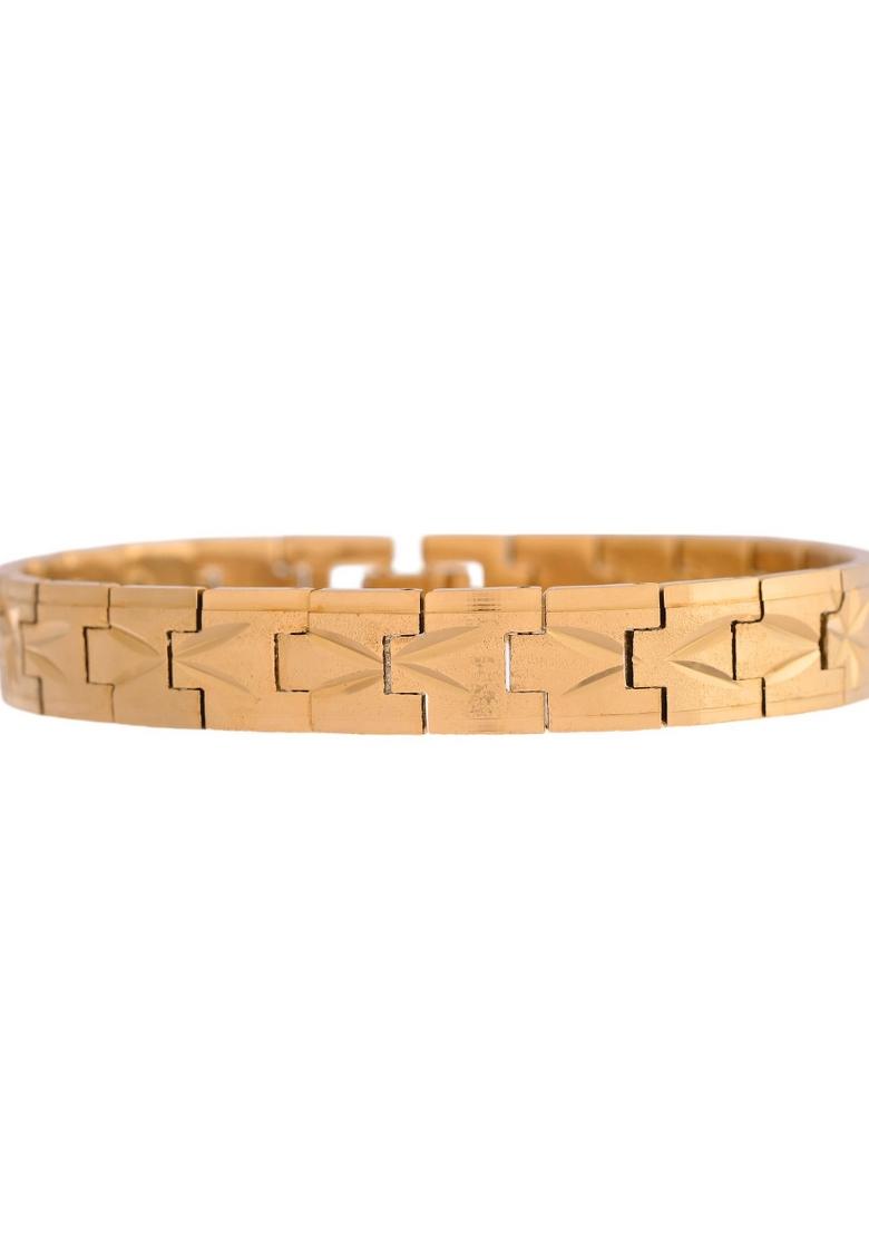 Gold Plated Textured Menbracelet