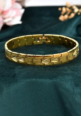 Textured Gold Plated Menbracelet