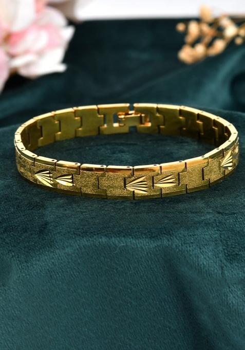 Textured Gold Plated Menbracelet
