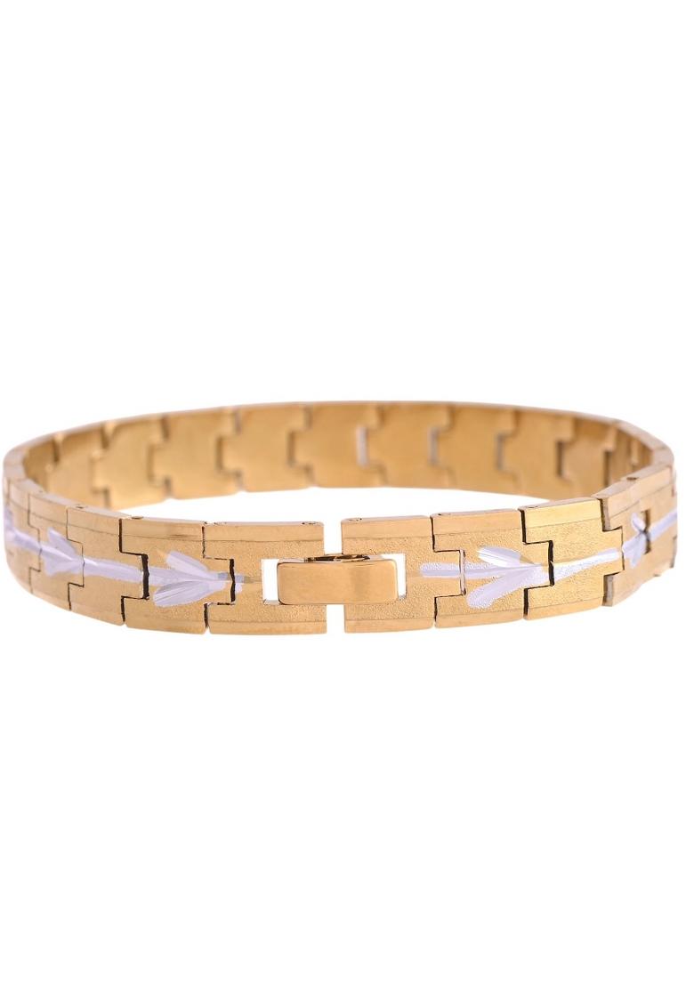 Textured Double Toned Menbracelet