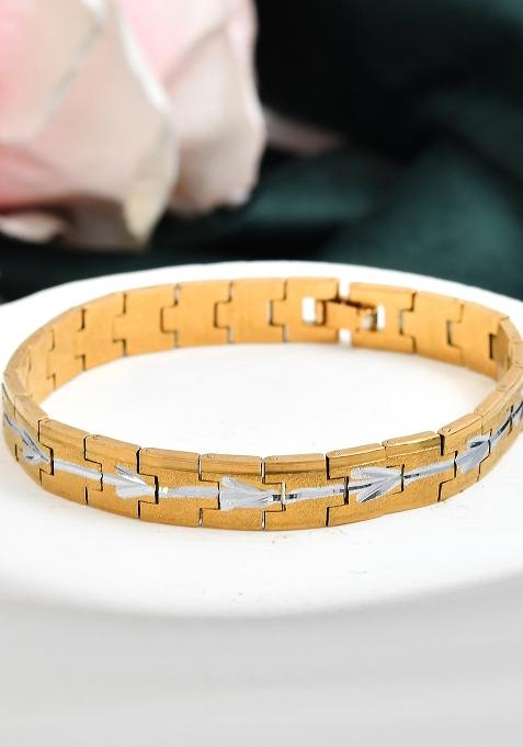 Textured Double Toned Menbracelet