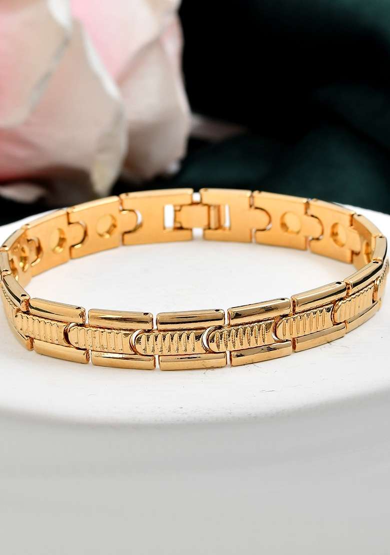 Stainless Steel Adjustable Titanium Magnetic Bracelets For Men - Indya