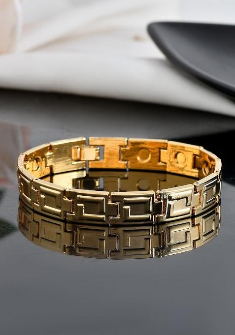 Mengold Plated Stainless Steel Link Bracelet