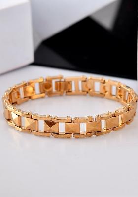 Geometric Design Gold Plated Bracelet