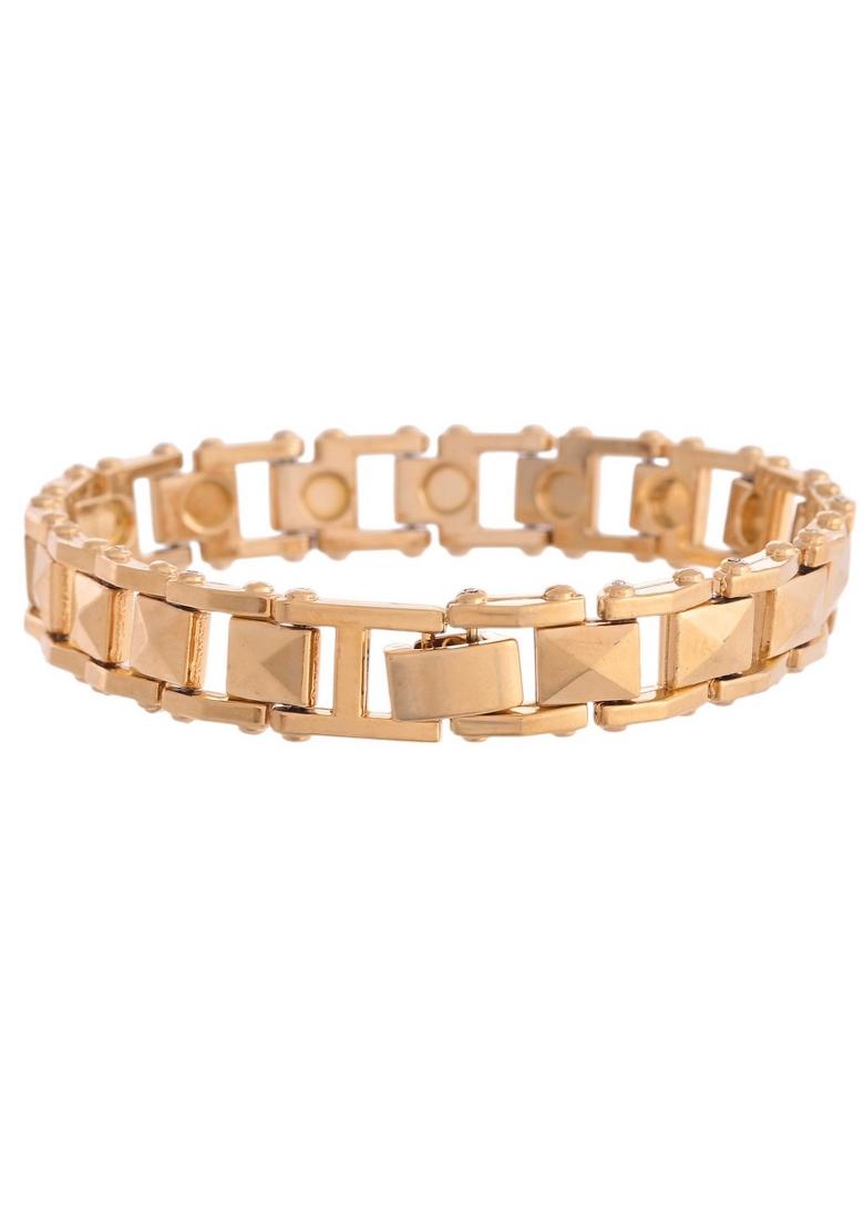 Geometric Design Gold Plated Bracelet