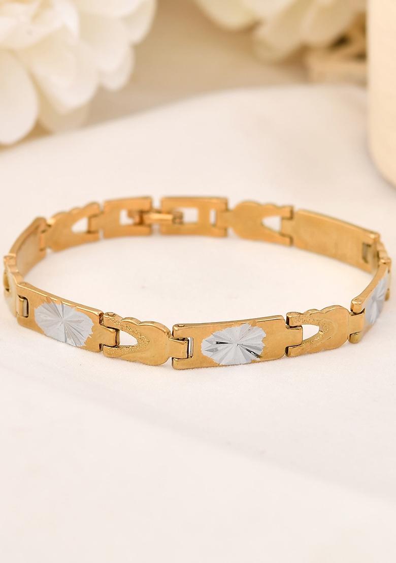 Double Toned Textural Designer Bracelet For Men