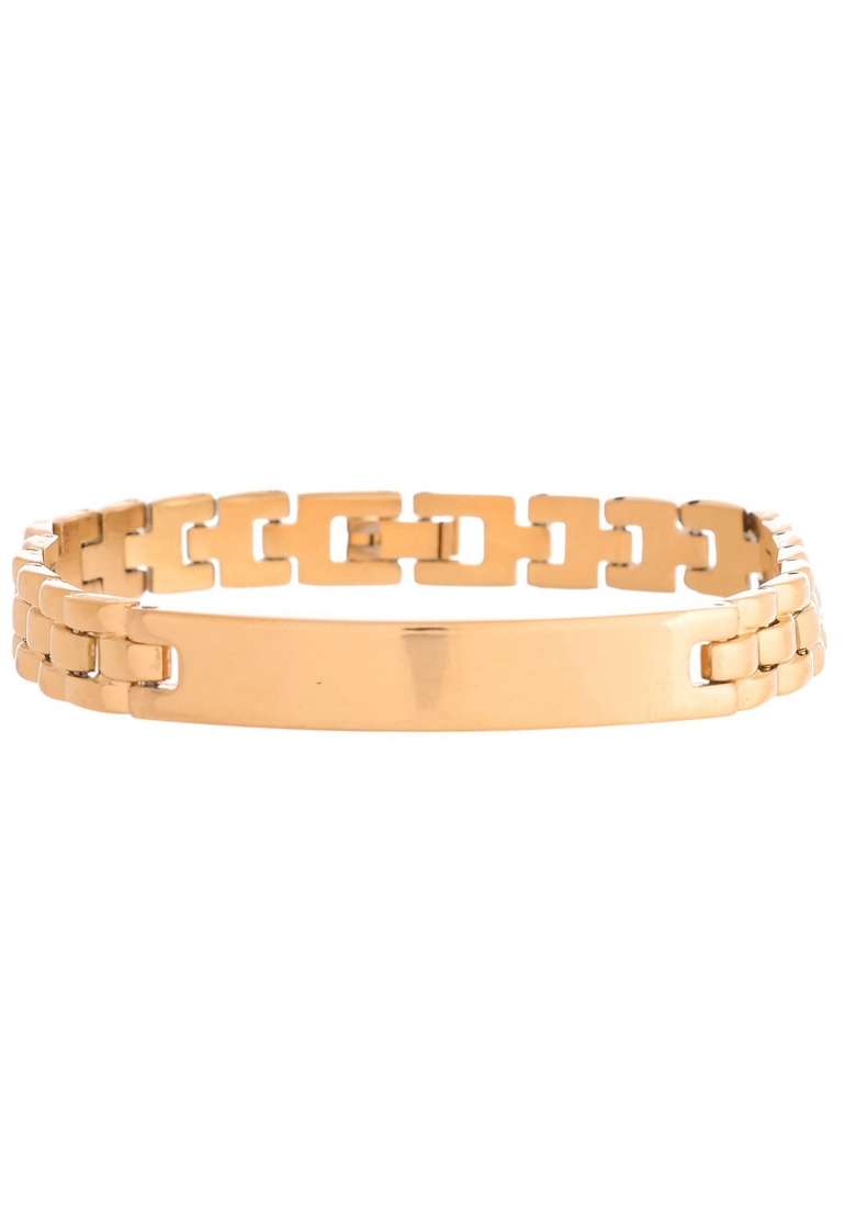 Men Gold Plated Link Bracelet - Indya