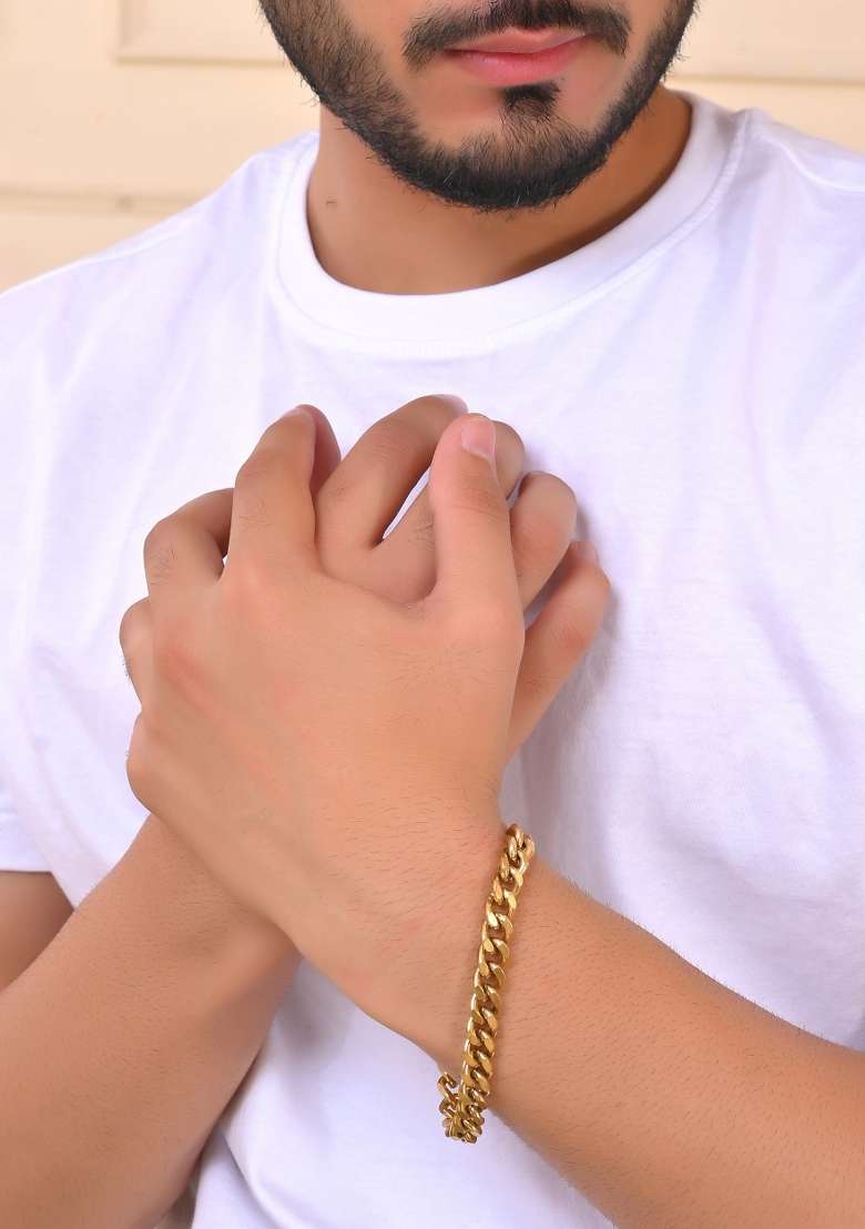 Stainless Steel Menlinked Bracelet - Indya