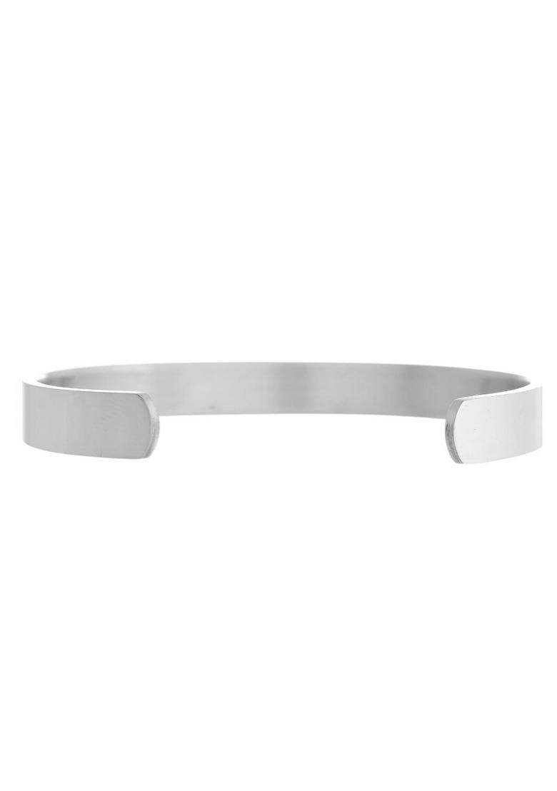 Silver Plated Stainless Steel Kada Bracelet